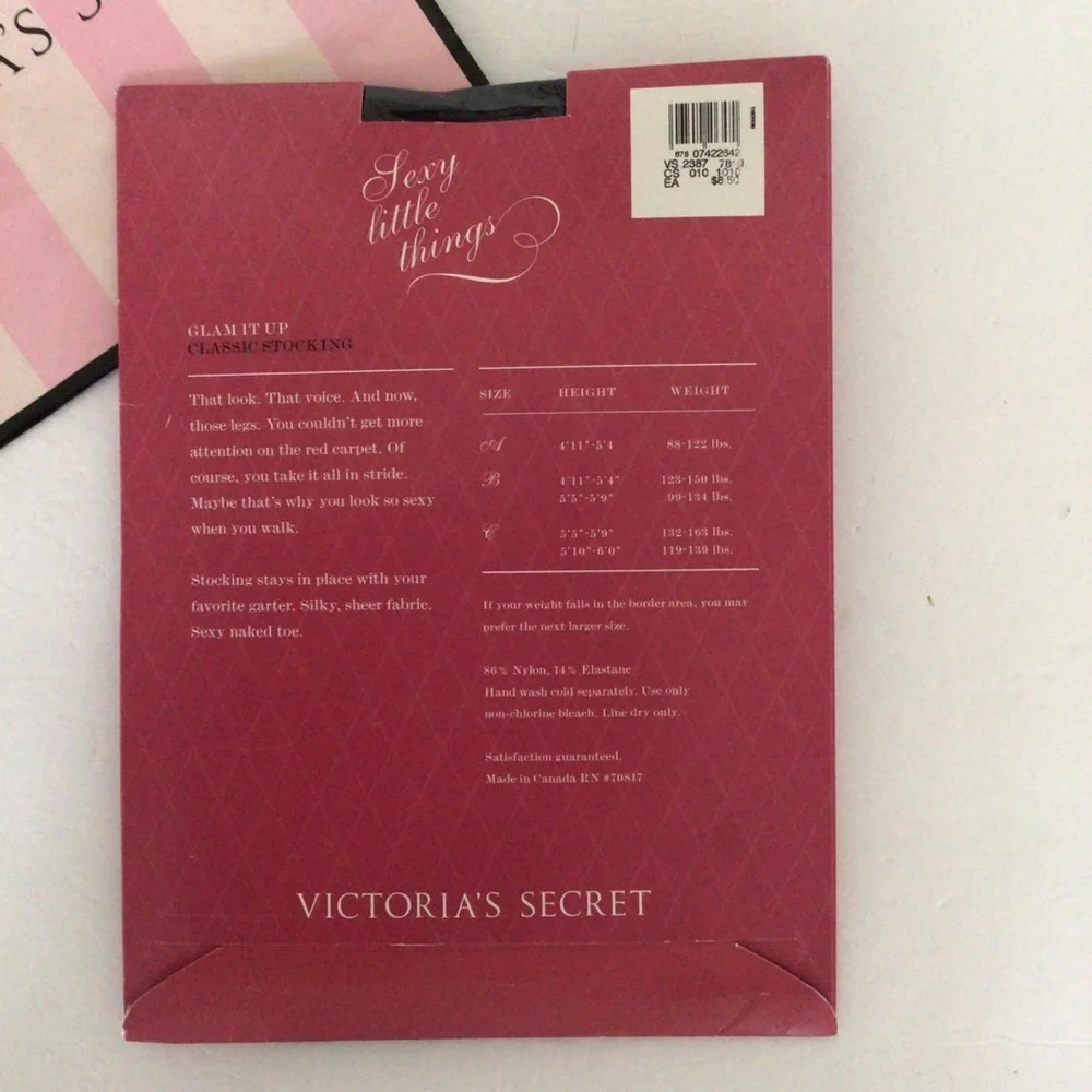 VICTORIAS SECRET SEXY LITTLE THINGS BLACK THIGH HIGH STOCKINGS NWT SMALL…